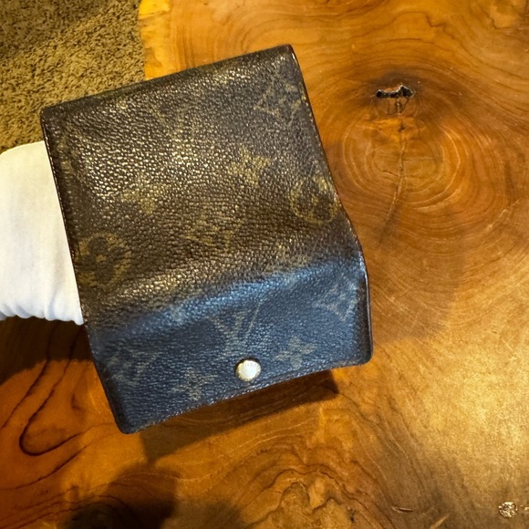 Louis Vuitton Monogram Porte Monnaie Plat Coin Purse Wallet Brown/ - Picture 10 of 15